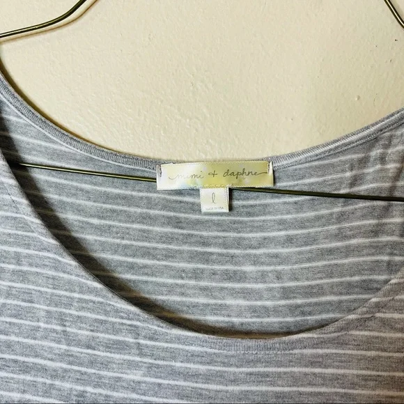 Floral and Striped Knit Babydoll Top - Picture 3 of 6